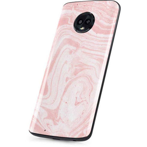 Pink Marbling Moto G6 Skin