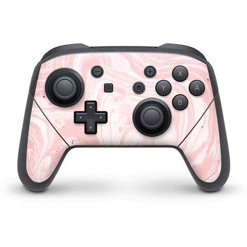 Pink Marbling Nintendo Switch Pro Controller Skin