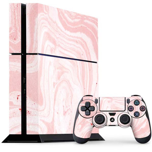 Pink Marbling PS4 Console and Controller Bundle Skin