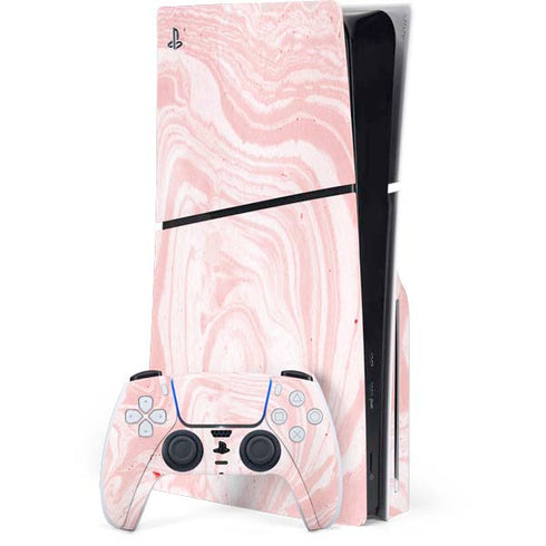 Pink Marbling PS5 Slim Disk Bundle Skin