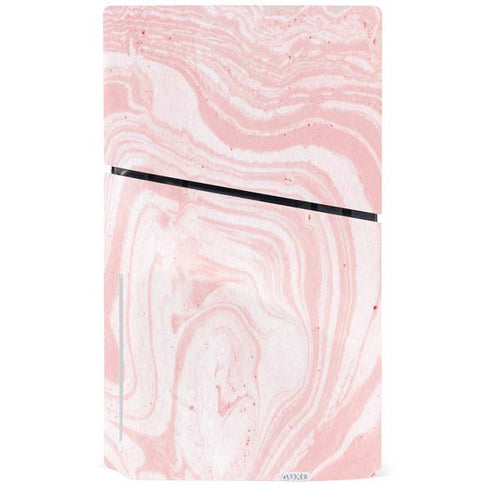 Pink Marbling PS5 Slim Disk Console Skin