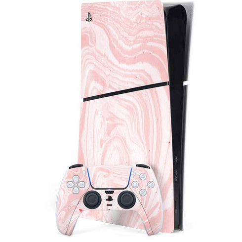 Pink Marbling PS5 Slim Digital Edition Bundle Skin
