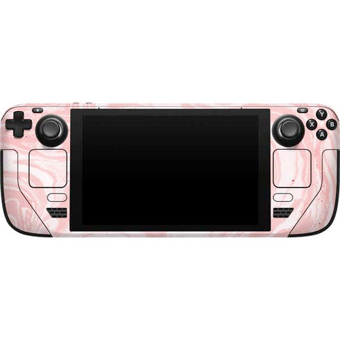 Pink Marbling Steam Deck Handheld Gaming Computer Skin