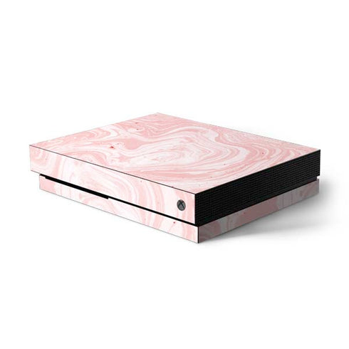 Pink Marbling Xbox One X Console Skin
