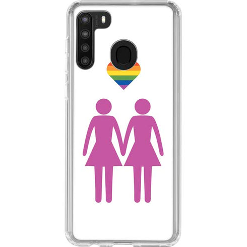 Pink Pride Galaxy A21 Clear Case
