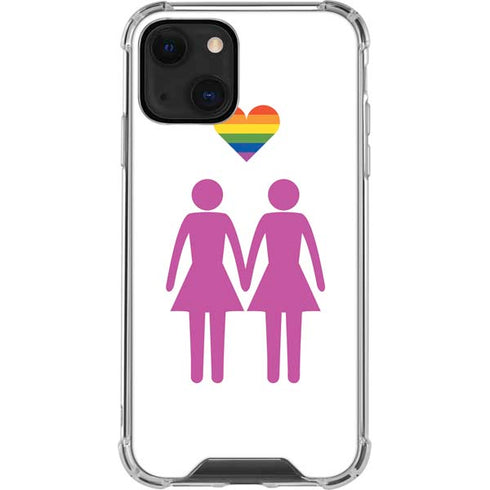Pink Pride iPhone 14 Plus Clear Case