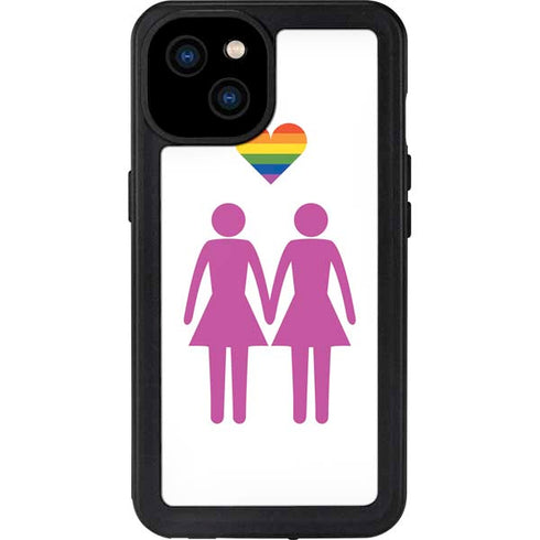 Pink Pride iPhone 15 Plus Waterproof Case