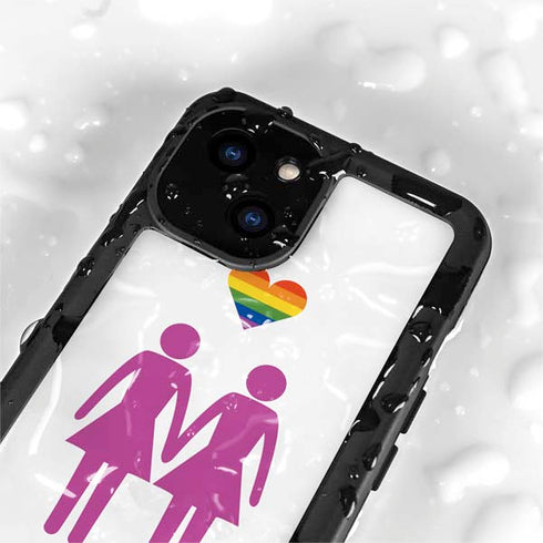 Pink Pride iPhone 15 Plus Waterproof Case
