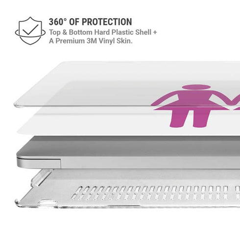 Pink Pride MacBook Air 15in (2023-2025) Case plus Skin