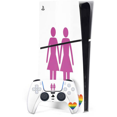 Pink Pride PS5 Slim Digital Edition Console Skin