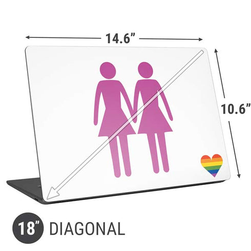 Pink Pride Universal Laptop 18in (14.6 x 10.6in) Skin