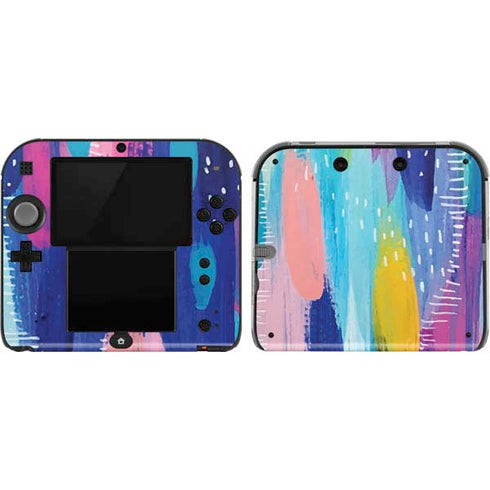 Etta Vee Pink Sparkle Brush Stroke Nintendo 2DS Skin