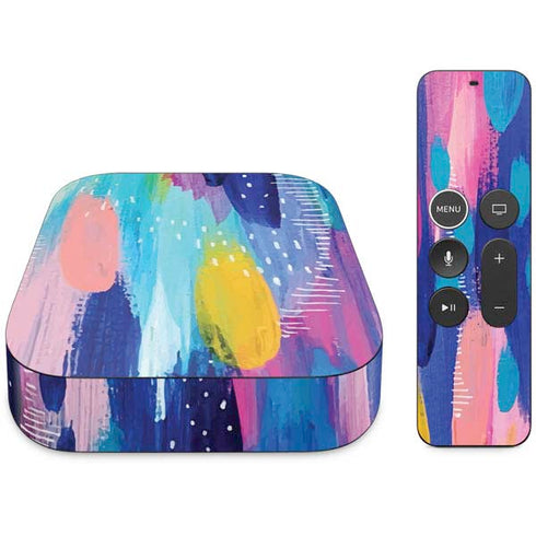 Etta Vee Pink Sparkle Brush Stroke Apple TV Skin