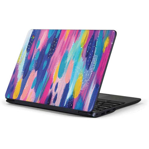 Etta Vee Pink Sparkle Brush Stroke Samsung Chromebook Skin