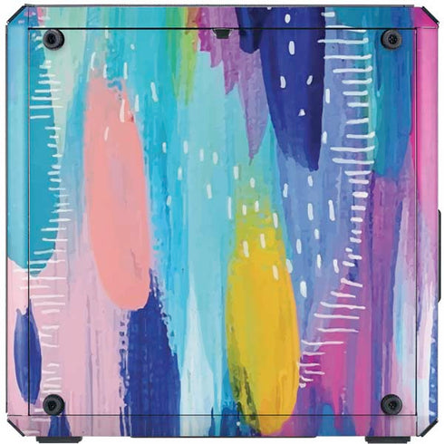 Etta Vee Pink Sparkle Brush Stroke Cooler Master MasterBox Q300L Mini Tower Skin