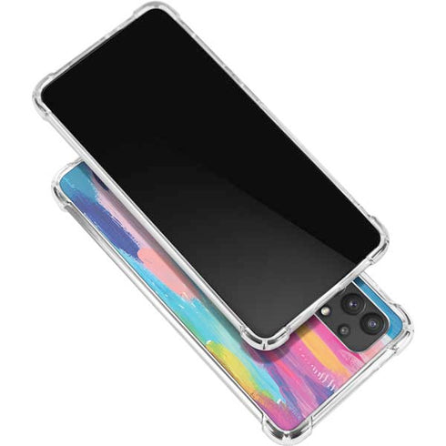 Etta Vee Pink Sparkle Brush Stroke Galaxy A32 5G Clear Case