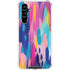 Pink Sparkle Brush Stroke by Etta Vee Galaxy A54 5G Clear Case