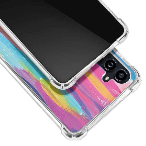 Pink Sparkle Brush Stroke by Etta Vee Galaxy A54 5G Clear Case