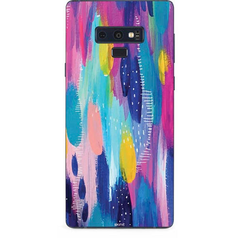 Etta Vee Pink Sparkle Brush Stroke Galaxy Note 9 Skin