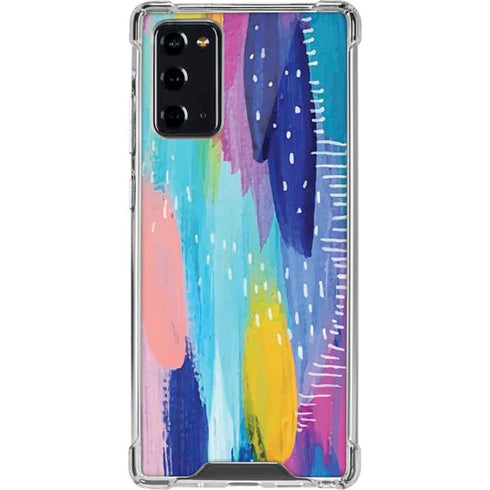 Etta Vee Pink Sparkle Brush Stroke Galaxy Note20 5G Clear Case