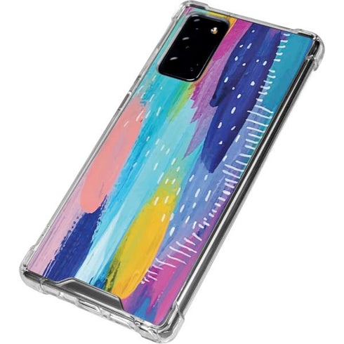 Etta Vee Pink Sparkle Brush Stroke Galaxy Note20 5G Clear Case