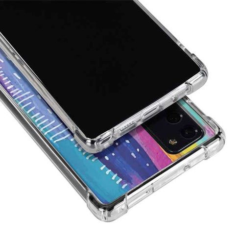 Etta Vee Pink Sparkle Brush Stroke Galaxy Note20 5G Clear Case