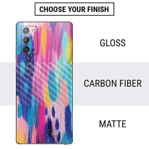 Etta Vee Pink Sparkle Brush Stroke Galaxy Note20 5G Skin