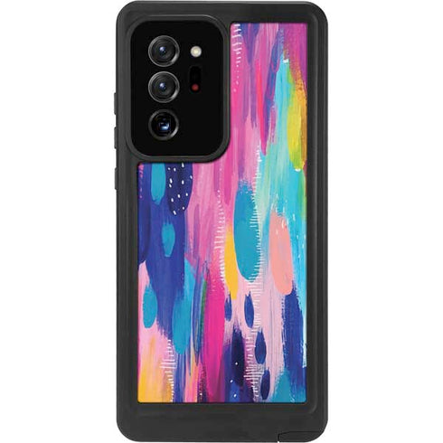 Etta Vee Pink Sparkle Brush Stroke Galaxy Note20 Ultra 5G Waterproof Case