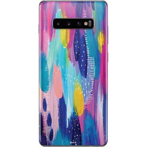 Etta Vee Pink Sparkle Brush Stroke Galaxy S10 Plus Skin