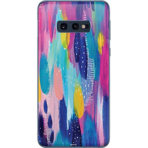 Etta Vee Pink Sparkle Brush Stroke Galaxy S10e Skin