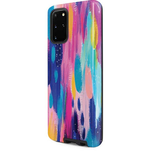 Etta Vee Pink Sparkle Brush Stroke Galaxy S20 Plus Pro Case