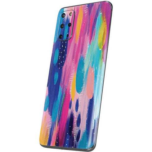Etta Vee Pink Sparkle Brush Stroke Galaxy S20 Plus Skin