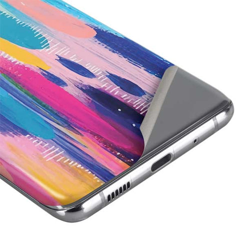 Etta Vee Pink Sparkle Brush Stroke Galaxy S20 Skin