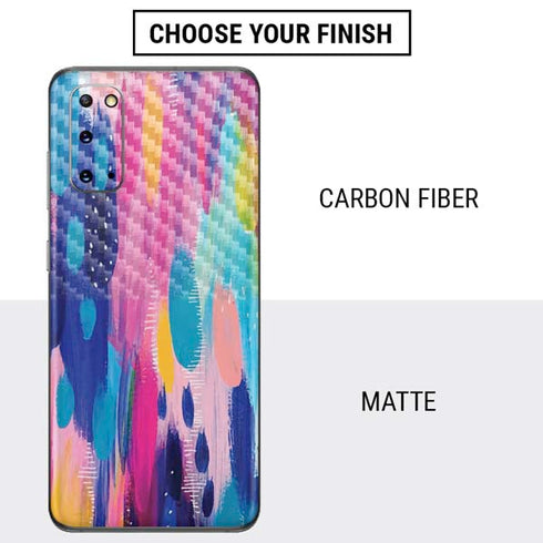 Etta Vee Pink Sparkle Brush Stroke Galaxy S20 Skin