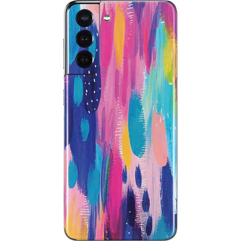 Etta Vee Pink Sparkle Brush Stroke Galaxy S21 5G Skin