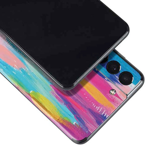 Etta Vee Pink Sparkle Brush Stroke Galaxy S21 5G Skin