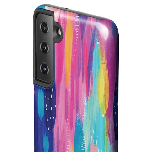 Etta Vee Pink Sparkle Brush Stroke Galaxy S21 FE Pro Case
