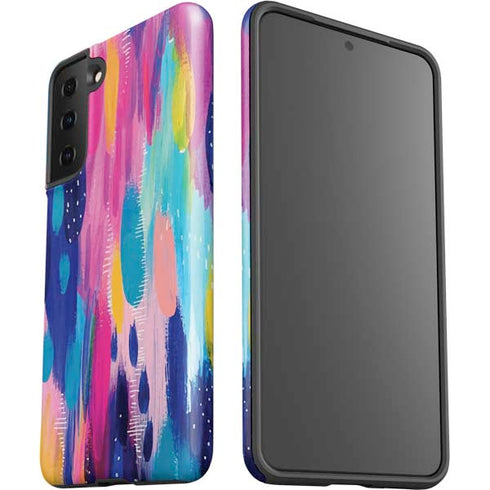 Etta Vee Pink Sparkle Brush Stroke Galaxy S21 FE Pro Case