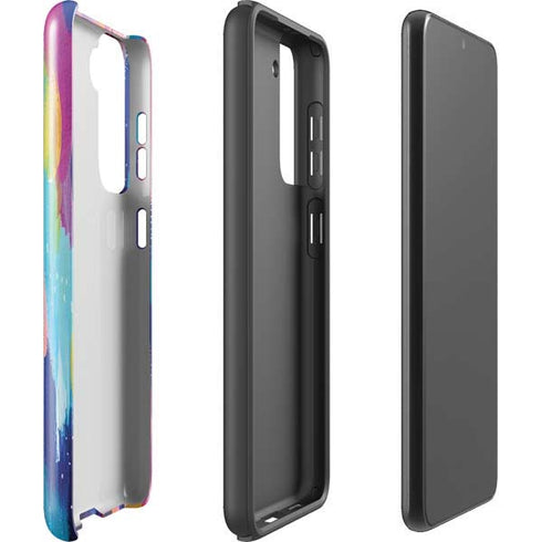 Etta Vee Pink Sparkle Brush Stroke Galaxy S21 Plus 5G Pro Case