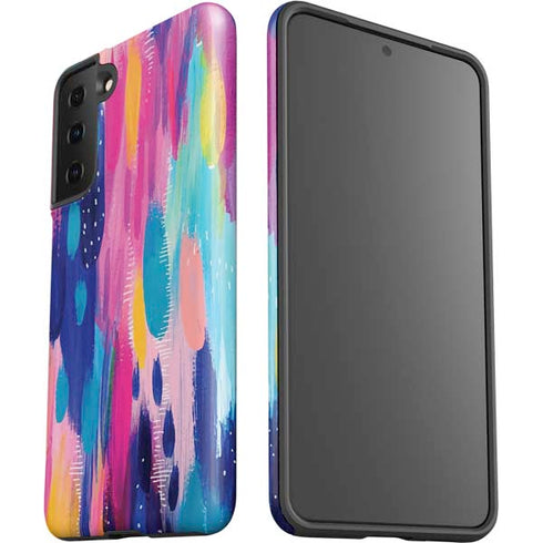 Etta Vee Pink Sparkle Brush Stroke Galaxy S21 Plus 5G Pro Case