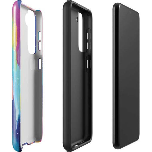 Etta Vee Pink Sparkle Brush Stroke Galaxy S22 Plus Pro Case