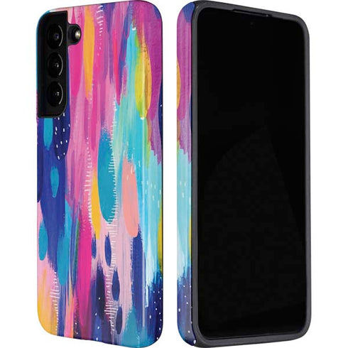 Etta Vee Pink Sparkle Brush Stroke Galaxy S22 Plus Pro Case