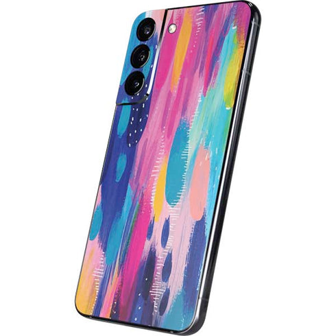 Etta Vee Pink Sparkle Brush Stroke Galaxy S22 Plus Skin