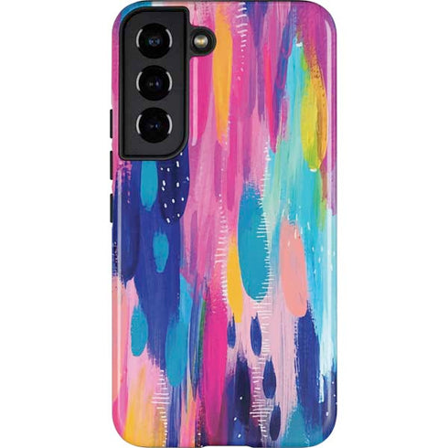 Etta Vee Pink Sparkle Brush Stroke Galaxy S22 Pro Case