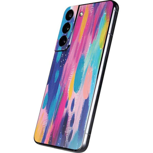 Etta Vee Pink Sparkle Brush Stroke Galaxy S22 Skin