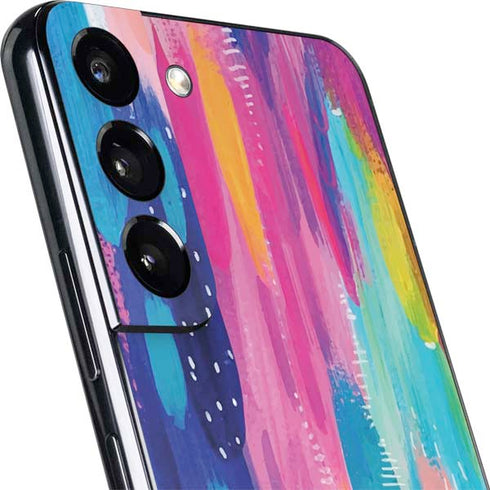 Etta Vee Pink Sparkle Brush Stroke Galaxy S22 Skin