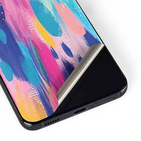 Etta Vee Pink Sparkle Brush Stroke Galaxy S22 Skin