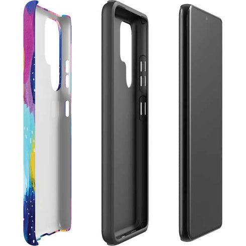 Etta Vee Pink Sparkle Brush Stroke Galaxy S22 Ultra Pro Case