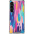 Etta Vee Pink Sparkle Brush Stroke Galaxy S23 Clear Case