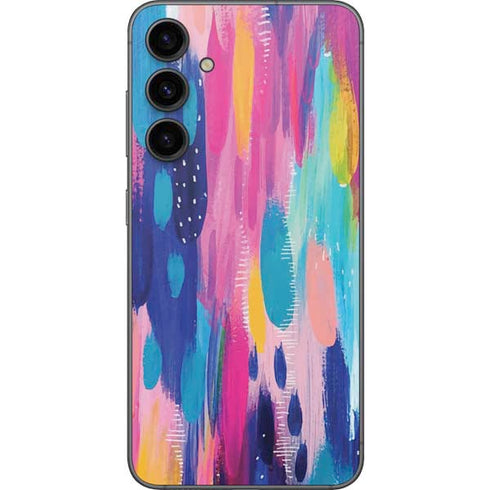 Pink Sparkle Brush Stroke by Etta Vee Galaxy S23 FE Skin